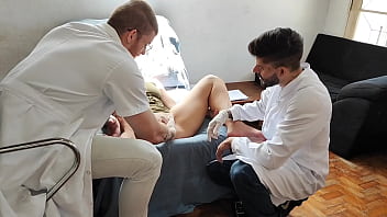 Naughty Girl’s Gynecologist Visit: Taking On Two Doctors