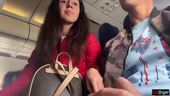 Boldly Stroking My Cock In A Crowded Plane Cabin