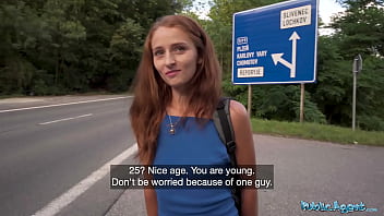 Horny Ginger Hitchhiker Begs For My Massive Cock From A Public Agent