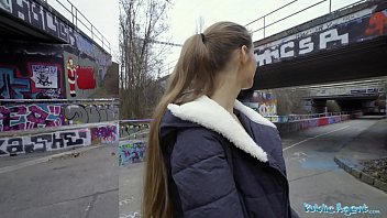 Public Agent Kinuski Gets Pounded By A Massive Spanish Dick Outdoors Beneath An Underpass