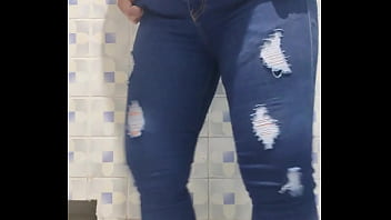 Mature Woman Caught Getting Off In A Public Restroom