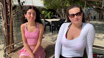 Exposed On The Shore: Stepmom And Stepdaughter’s Risky Public Encounter Ends With A Hot Facial