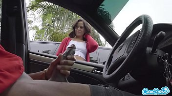 Public Handjob From A Cute Teen In The Parking Lot After She Spots My Massive Black Cock