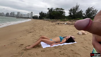 Begging To Glaze Your Perfect Tits After I Flashed My Hard Cock For Everyone On The Beach