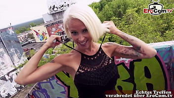 Slim German Blonde Milf Picked Up Online For Wild Outdoor Fucking