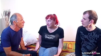 Mature German Couple Ravages Virgin Neighbor In A Wild Threesome With 30 Onlookers