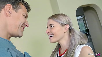 Bendable Blonde Teen Cheerleader Begs For Step-dad’s Hard Cock Before Taking A Huge Facial Load