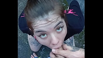 Sucking Cock In The Public Backyard